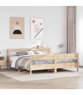 vidaXL Bed Frame without Mattress 200x200 cm Solid Wood Pine