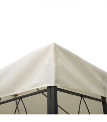 3x4 m 2-Tier Waterproof Gazebo Replacement Top-Cream-White