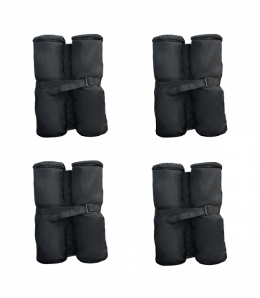 4 Pc Gazebo Sand Bag Weight Set-Black