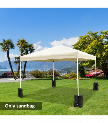 4 Pc Gazebo Sand Bag Weight Set-Black