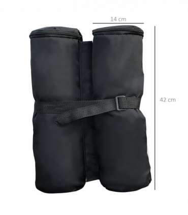 4 Pc Gazebo Sand Bag Weight Set-Black