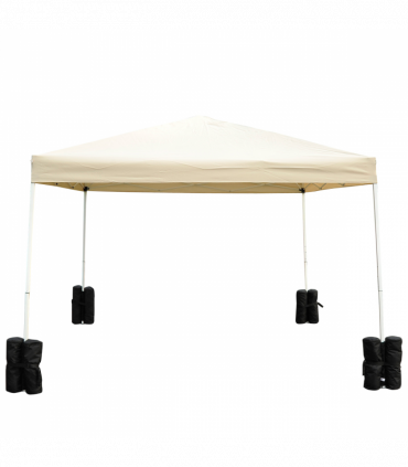 4 Pc Gazebo Sand Bag Weight Set-Black