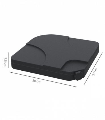 4 pc Heavy Duty Plastic Umbrella Weight Base-Black