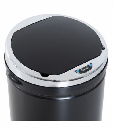 Sensor Trash Can 42L Stainless Steel Black 30.5cm x 30.5cm x 68cm