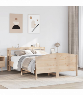 vidaXL Bed Frame without Mattress 120x190 cm Small Double Solid Wood Pine