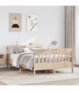 vidaXL Bed Frame without Mattress 140x200 cm Solid Wood Pine