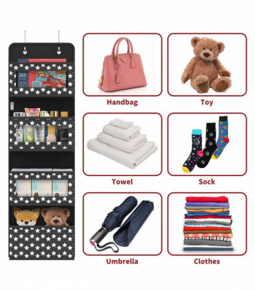 4TIER BLACK HANGING ORGANISER 1010278