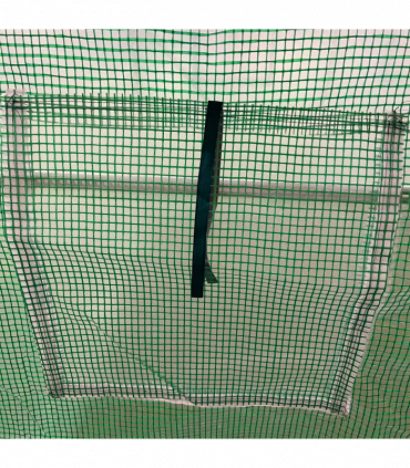 4x2 m Polytunnel Walk-in Greenhouse with Zip Door and Windows-Green