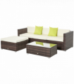 Outdoor Rattan Wicker Sofa Brown 75cmx75cmx64cm PE Rattan Wicker 5 PCS Sofa Set