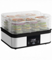 5 Tier Food Dehydrator 245W Stainless Steel Food Dryer Machine Timer LCD Silver