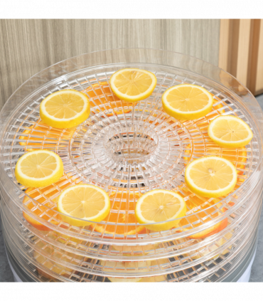 5 Tier Food Dehydrator 245W Stainless Steel Food Dryer Machine Timer LCD White