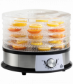 Food Dehydrator - 5 Tier Stainless Steel Dryer Machine Silver 34cm x 34cm