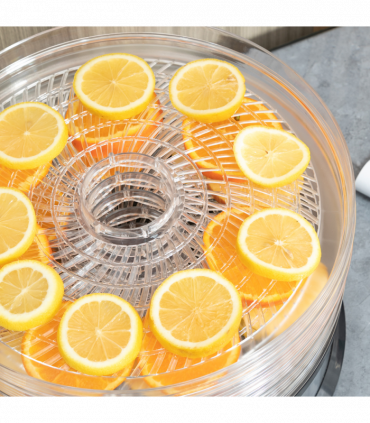 Food Dehydrator - 5 Tier Stainless Steel Dryer Machine Silver 34cm x 34cm