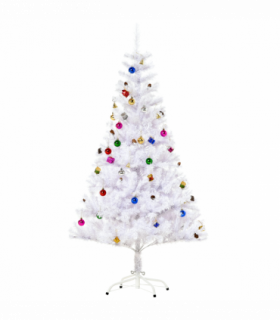 5ft Snow Artificial Christmas Tree Metal Stand Elegant Faux White