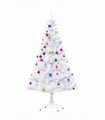 5ft Snow Artificial Christmas Tree Metal Stand Elegant Faux White