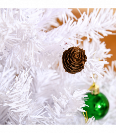 5ft Snow Artificial Christmas Tree Metal Stand Elegant Faux White