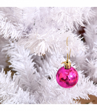 5ft Snow Artificial Christmas Tree Metal Stand Elegant Faux White