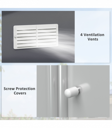 6.5 x 11FT Foundation Ventilation Steel Outdoor Garden Shed Grey