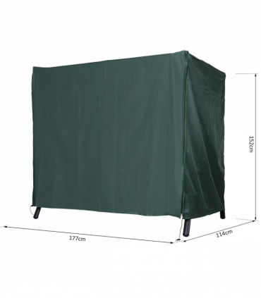 600D Oxford Polyester Waterproof Swing Chair Cover Green