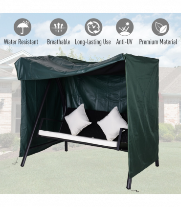 600D Oxford Polyester Waterproof Swing Chair Cover Green