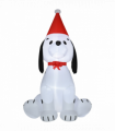 6ft Inflatable Christmas Puppy Dog Wearing Santa Hat Lighted Outdoor Indoor