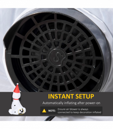 6ft Inflatable Christmas Puppy Dog Wearing Santa Hat Lighted Outdoor Indoor