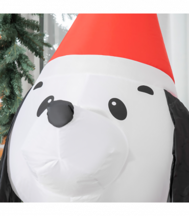 6ft Inflatable Christmas Puppy Dog Wearing Santa Hat Lighted Outdoor Indoor