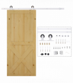 6ft Modern Carbon Steel Sliding Door Track Kit White