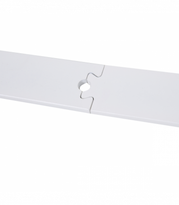 6ft Modern Carbon Steel Sliding Door Track Kit White