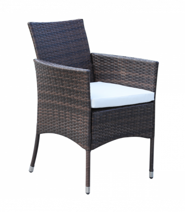 Garden Furniture Dining Set 7Pc Rattan Brown PE Rattan Steel 150cmx80cmx74cm