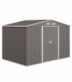 9 x 6FT Foundation Ventilation Steel Outdoor Garden Shed Grey