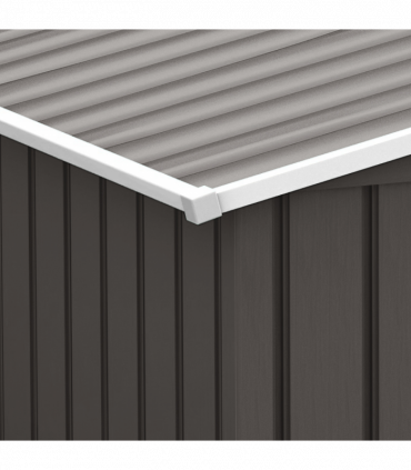 9 x 6FT Foundation Ventilation Steel Outdoor Garden Shed Grey