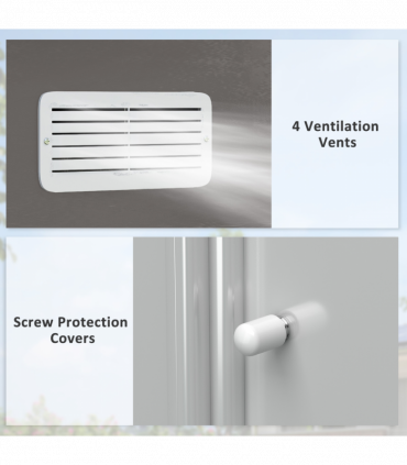 9 x 6FT Foundation Ventilation Steel Outdoor Garden Shed Grey