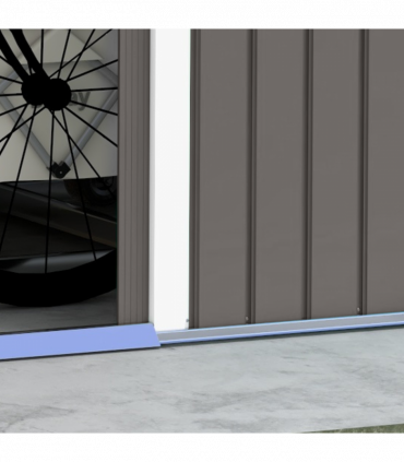 9 x 6FT Foundation Ventilation Steel Outdoor Garden Shed Grey