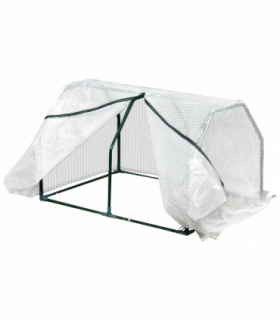 Greenhouse Mini PVC Cover Steel Frame White 99cm x 71cm x 60cm Compact Portable