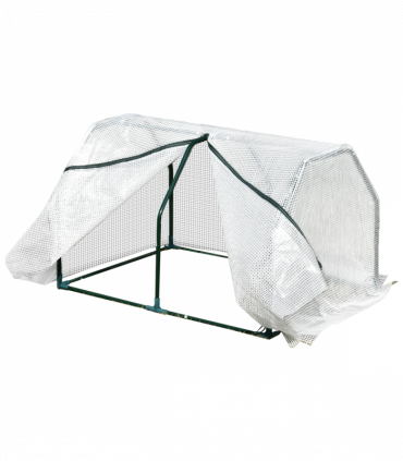 Greenhouse Mini PVC Cover Steel Frame White 99cm x 71cm x 60cm Compact Portable