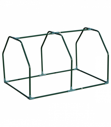 Greenhouse Mini PVC Cover Steel Frame White 99cm x 71cm x 60cm Compact Portable