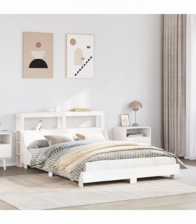 vidaXL Bed Frame without Mattress White 160x200 cm Solid Wood Pine