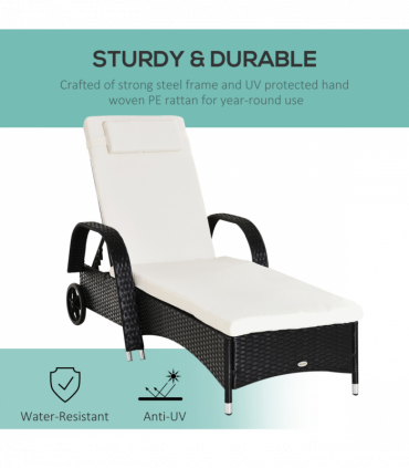 Rattan Sun Lounger