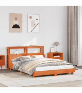 vidaXL Bed Frame without Mattress Wax Brown 120x200 cm Solid Wood Pine