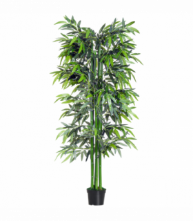 Artificial Bamboo Tree Plant 1.8 m-Green Bamboo/Black Pot PE plastic 2.5x2.5x180