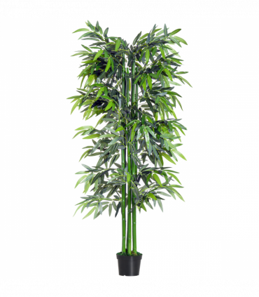 Artificial Bamboo Tree Plant 1.8 m-Green Bamboo/Black Pot PE plastic 2.5x2.5x180