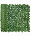 Artificial Leaf Screen Panel, 3x1 m-Dark Green