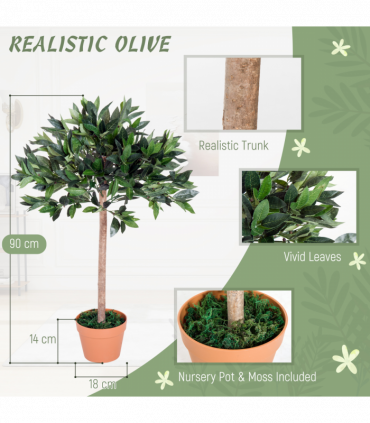 Artificial Olive Tree Plant, 90 cm