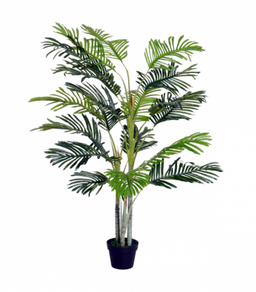 Artificial Plant Tree, 150cm, Crepe Leaves, Black Pot, Indoor Outdoor Use