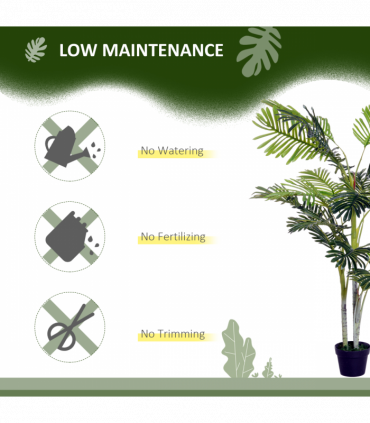 Artificial Plant Tree, 150cm, Crepe Leaves, Black Pot, Indoor Outdoor Use