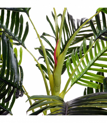 Artificial Plant Tree, 150cm, Crepe Leaves, Black Pot, Indoor Outdoor Use