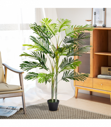 Artificial Plant Tree, 150cm, Crepe Leaves, Black Pot, Indoor Outdoor Use