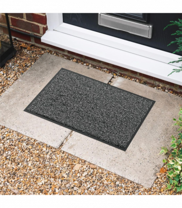 Barrier Mat Dark Grey 40x60cm Polypropylene Fibres Water Absorbent Non-Slip