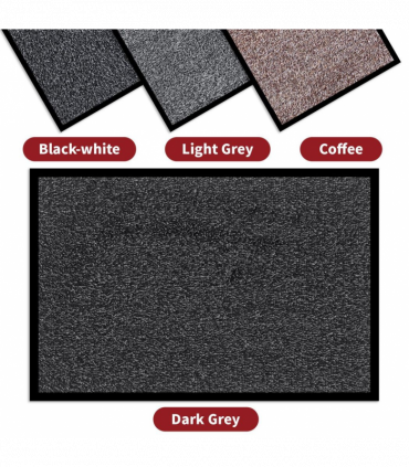Barrier Mat Dark Grey 40x60cm Polypropylene Fibres Water Absorbent Non-Slip
